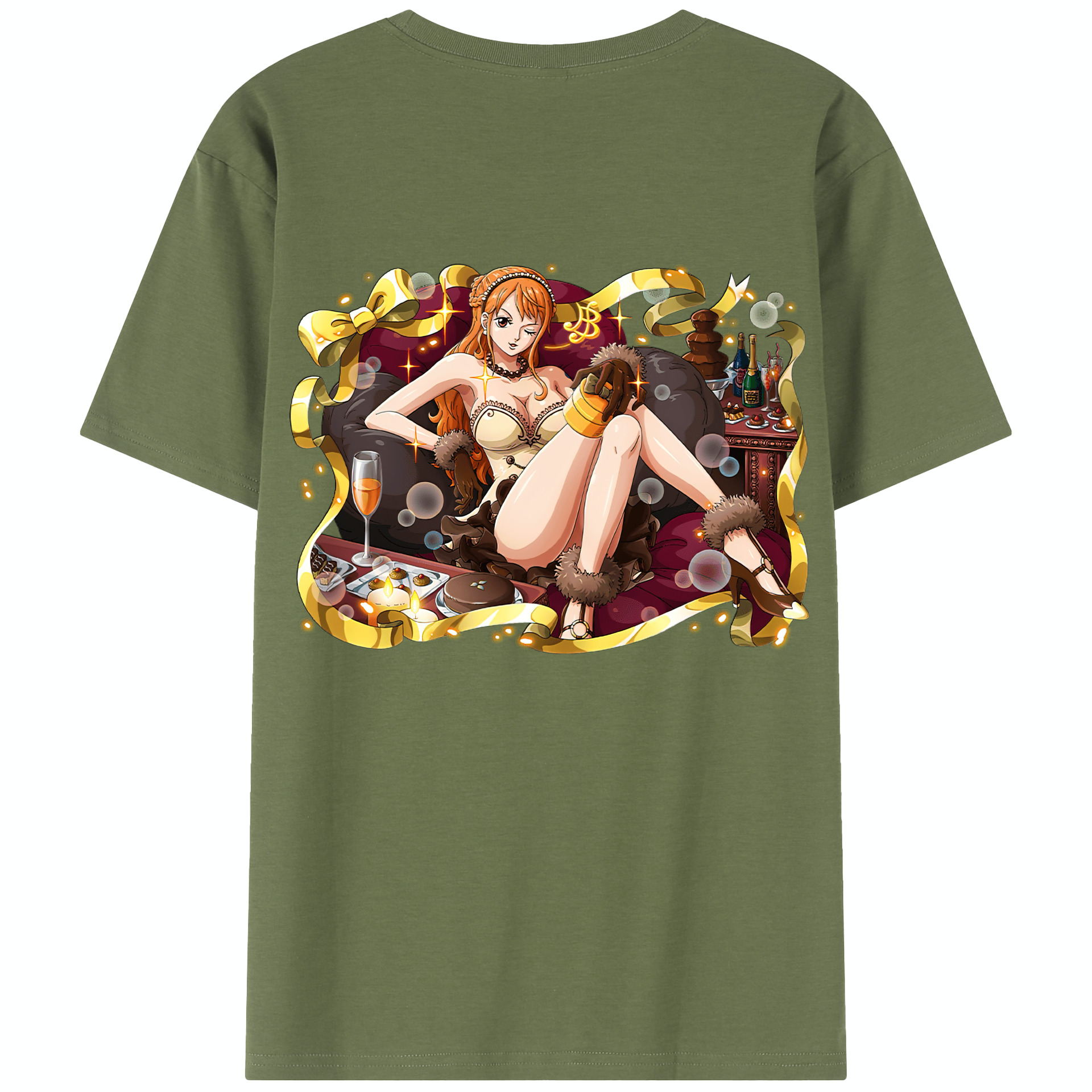 ワンピース ナミ ONE PIECE Nami 綿100％半袖Tシャツ（背面プリント）